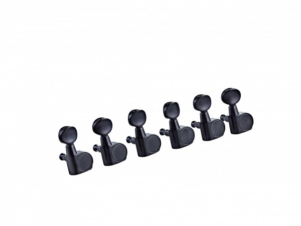 ORTEGA 6 in Line Guitar Tuning Machines - Gloss Black (OTMEG6L-GB)