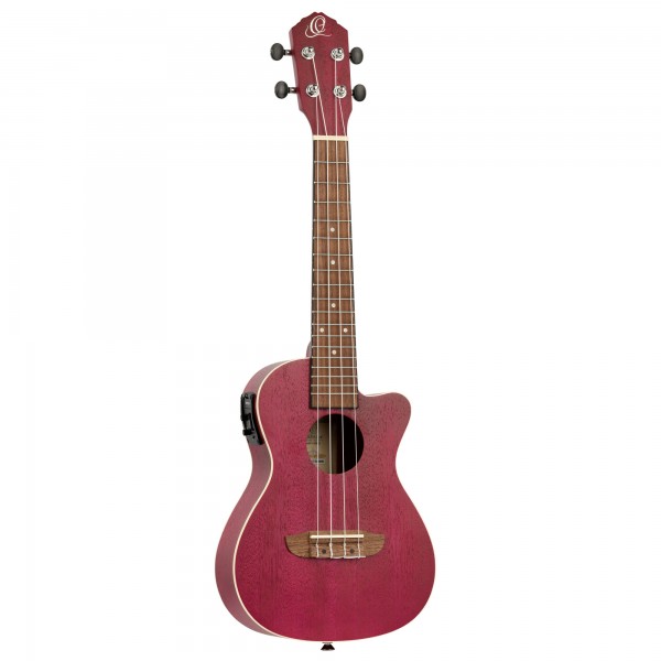 ORTEGA Earth Serie Konzert Preamp Ukulele 4 String - Raspberry Red (RURUBY-CE)