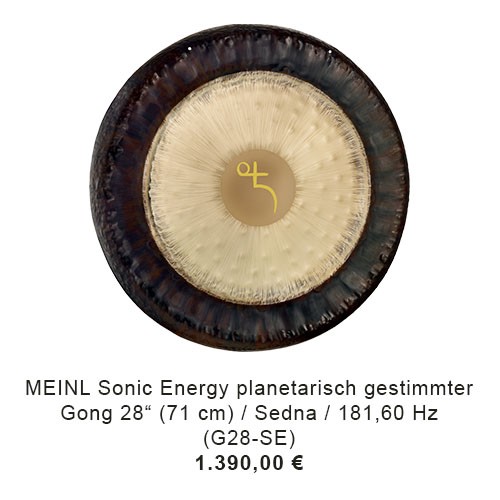 MEINL Sonic Energy planetarisch gestimmter Gong - 28" (71cm) - Sedna - 181.60 Hz (G28-SE) 