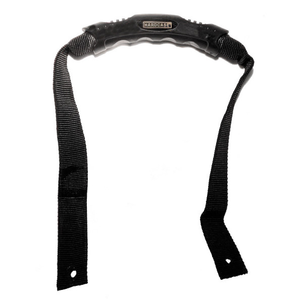 HARDCASE Webbing Pull Handle Black, w/ Hardcase Logo Incl. Fixings for Drum Cases (KIT3)