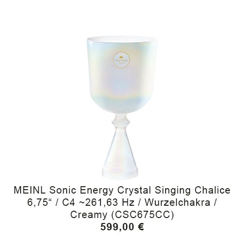 MEINL Sonic Energy Crystal Singing Chalice, 6.75"/17 cm, Ton C4, Creamy, Wurzelchakra (CSC675CC) 