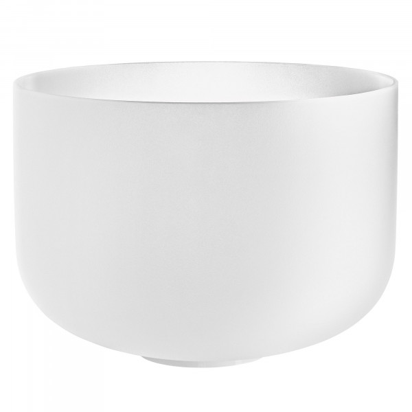 MEINL Sonic Energy 14" white-frosted Crystal Singing Bowl E3, 440 Hz, Solarplexus Chakra (CSBM14E3)