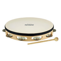 NINO Percussion Headed Wood Tambourine - 10" (NINO25)