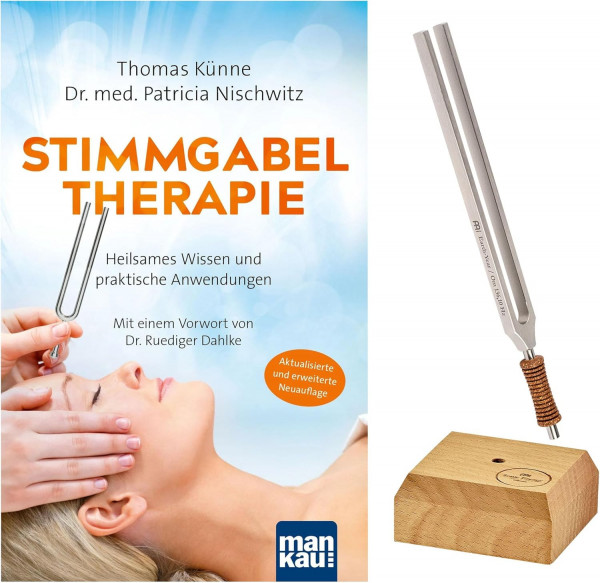 Therapie Stimmgabel Bundle Erde/Om - 136,10 Hz / C3# - Für Meditation, Klangheilung, Entspannung - Inkl. Buch und Ständer (TTF-E+BOOK)