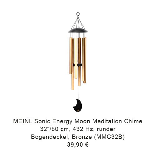 MEINL Sonic Energy Moon Meditation Chime, 32" / 80 cm, 432 Hz, Runder Bogendeckel, Bronze (MMC32B) 