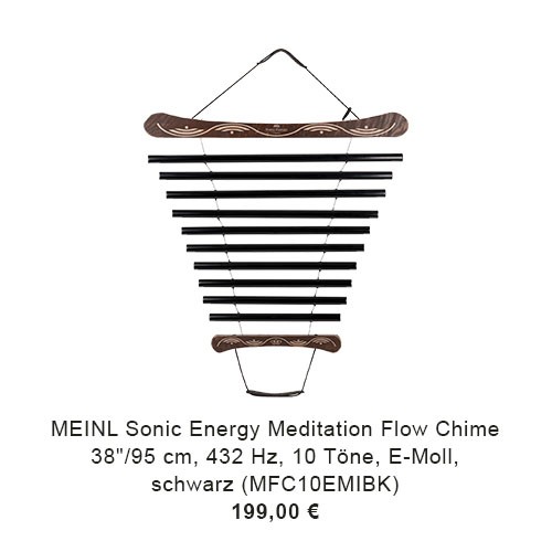 MEINL Sonic Energy Meditation Flow Chime, 38" / 95 cm, 432 Hz, 10 Töne, E Moll, Schwarz (MFC10EMIBK) 