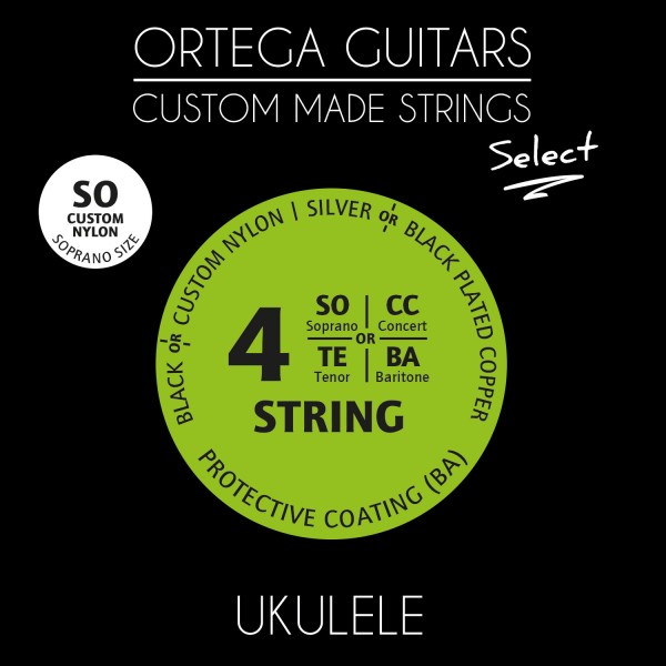 ORTEGA Custom Made Strings Select String Set - Ukulele 4 String (UKS-SO)