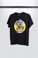 IBANEZ T-Shirt in schwarz mit buntem "Vultures" Frontprint (IT313)
