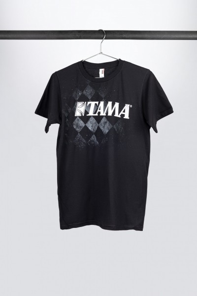 TAMA T-Shirt in schwarz mit Checkered Tee Print (TT11CHEKBK)