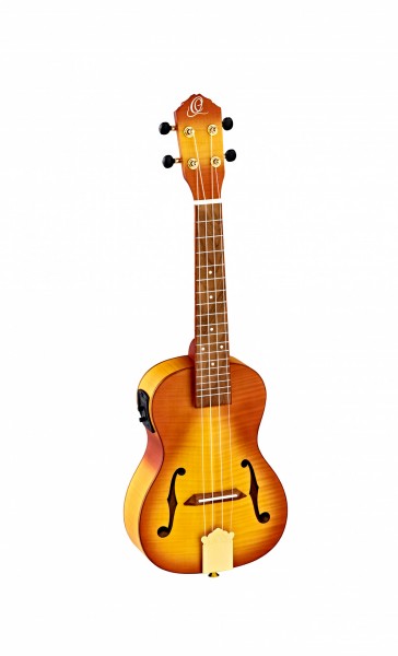 1B ORTEGA Custom Built Serie Konzert Ukulele 4 String - Honey Sunburst + Bag (1B-RUSL-HSB)