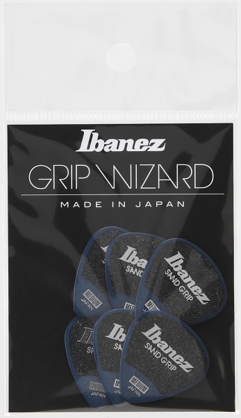 IBANEZ Grip Wizard Series Sand Grip Flat Picks - 6 pcs (PPA16MSG-DB)