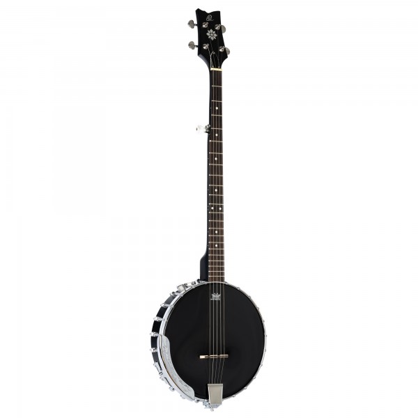 ORTEGA Raven Serie Open Back Banjo 5 String - Mahogany Black + Bag (OBJE250OP-SBK)