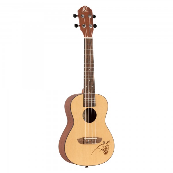 ORTEGA Bonfire Series Concert Ukulele 4 String - Spruce/Sapele Natural (RU5)