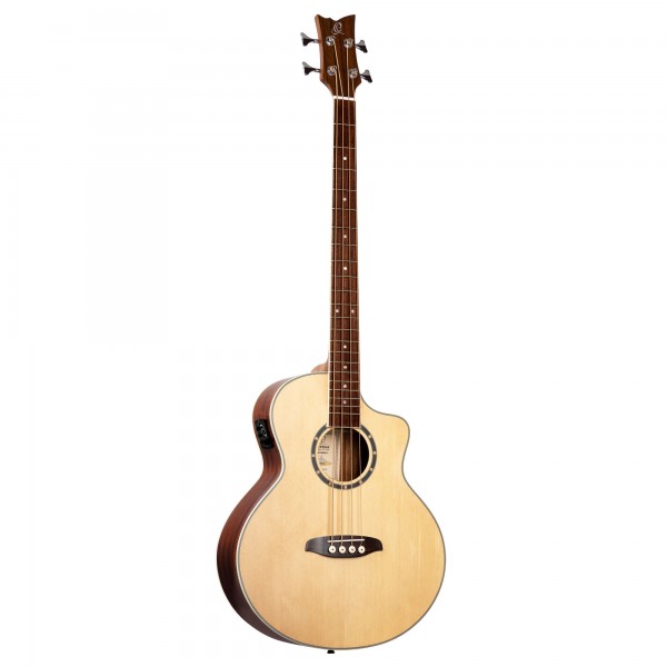 ORTEGA Deep Series 7 Medium Scale Acoustic Bass 4 String - Spruce / Mahogany Natural (D7CE-4)