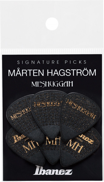 IBANEZ Plektrum „Mårten Hagström“ Schwer, 6 Stück/Set Meshuggah Logo (P1000MH)