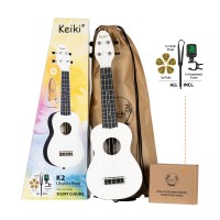 KEIKI K2 Series Soprano Ukulele Set - Agathis / ABS Silent Clouds (K2-SCL)