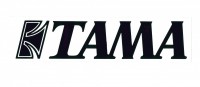 TAMA Aufkleber schwarz auf weißem Hintergrund - 24,5 cm x 6 cm (TLS100BK)