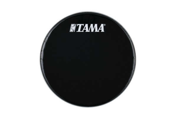 TAMA 24" Bassdrum Resonanzfell Schwarz mit weißem Tama Logo (BK24BMWS)