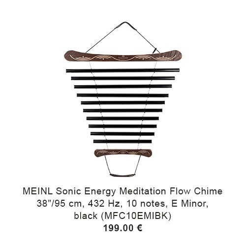 MEINL Sonic Energy Meditation Flow Chime, 38" / 95 cm, 432 Hz, 10 Notes, E Minor, Black (MFC10EMIBK) 