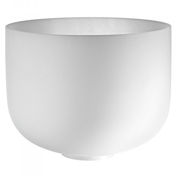 MEINL Sonic Energy 12" white-frosted Crystal Singing Bowl H3, 440 Hz, Kronenchakra (CSBM12B3)