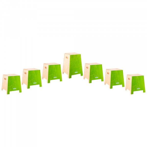 NINO Percussion Stackable Classroom Cajon Group Rhythm Set - 7 pcs (NINOSET990GR)