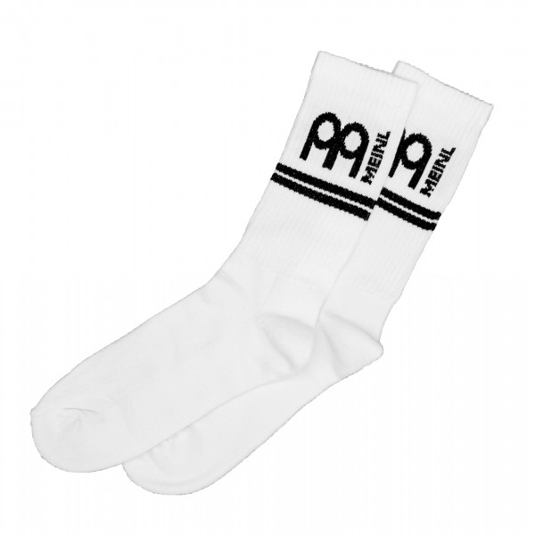 MEINL Socken weiß mit schwarzem Logo - 1 Paar - Größe 40-45 (MEI-SOCKS-WH)