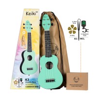 KEIKI K2 Series Soprano Ukulele Set - Agathis / ABS Caribbean Mint (K2-CBM)