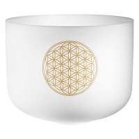 Meinl Sonic Energy 16" white-frosted Crystal Singing Bowl Flower of Life 128 Hz (PCSB16FOL)