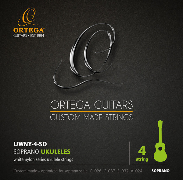 ORTEGA Custom Made Strings Ukulele String Set - Soprano 4 String (UWNY-4-SO)