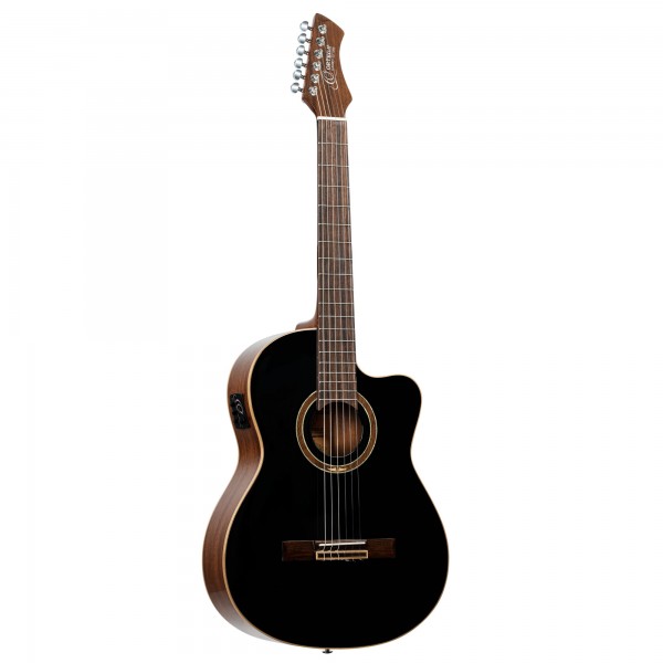 ORTEGA Performer Series 4/4 Classical Guitar 6-String - Black + Gig Bag (RCE238SN-BKT)