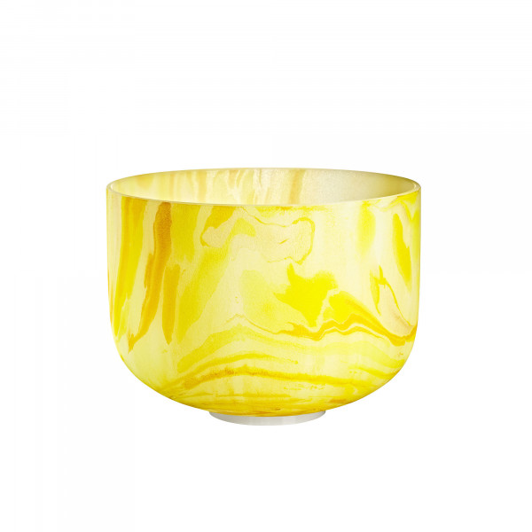 MEINL Sonic Energy 10" Marble Crystal Singing Bowl E4, Yellow, 432 Hz, Solarplexus Chakra (MCSB10E)