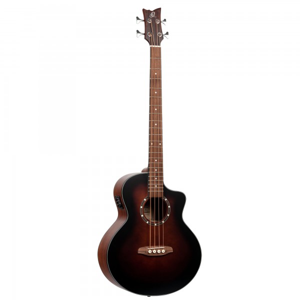 ORTEGA Deep Series 7 Medium Scale Acoustic Bass 4 String - Spruce / Mahogany Bourbon Fade (D7CE-BFT-4)