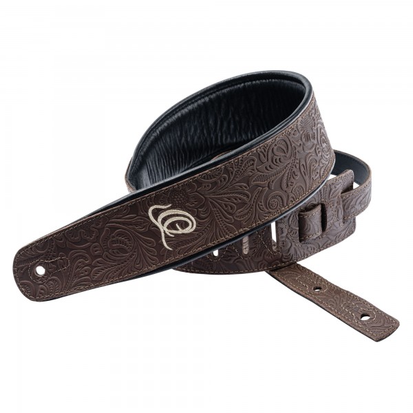 ORTEGA Genuine-Leather Guitar-Strap - Byzantine Cocoa (OSBY-2)